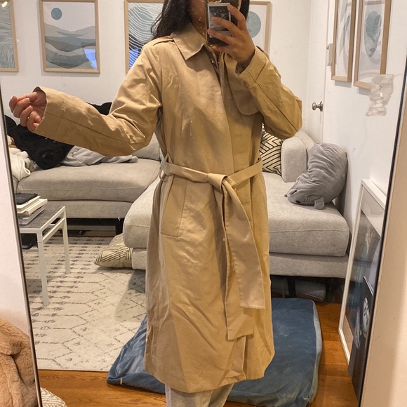 & Other Stories Brown Trench Coat size 6 - Picture 2 of 7